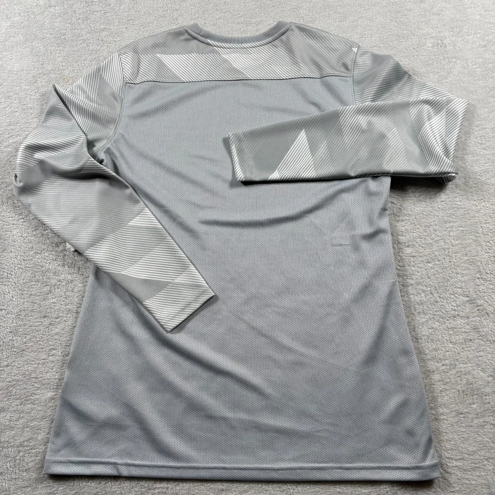 Nike Dri-Fit‎ Soccer Goalkeeper Shirt Womens Medium Gray Swoosh Logo Crewneck